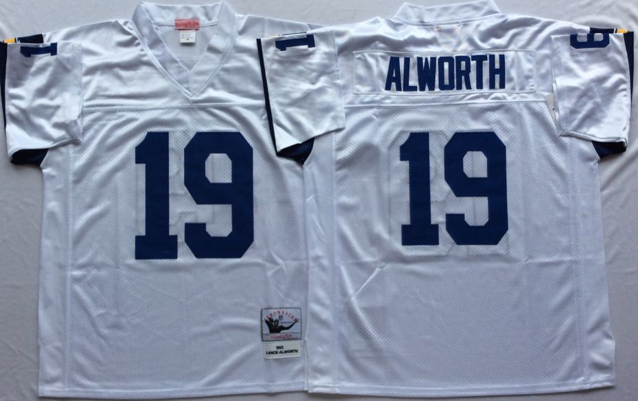 Men NFL Los Angeles Chargers #19 Alworth white Mitchell Ness jerseys
